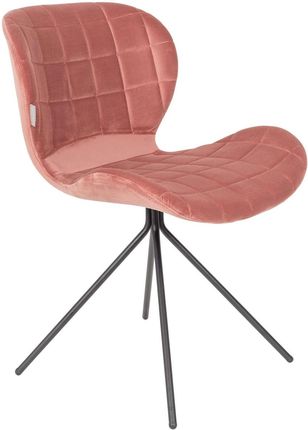 Zuiver Krzesło Omg Velvet Różowe 1100364