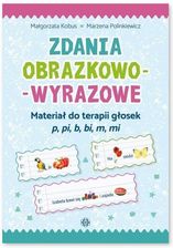 Zdania obrazkowo-wyrazowe. Materiał do terapii głosek p, pi, b, bi, m, mi