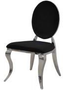Krzesło Ludwik II glamour Black nowoczesne krzesło tapicerowane