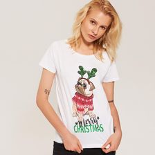 House - T-shirt ze świątecznym motywem - Biały - zdjęcie 1