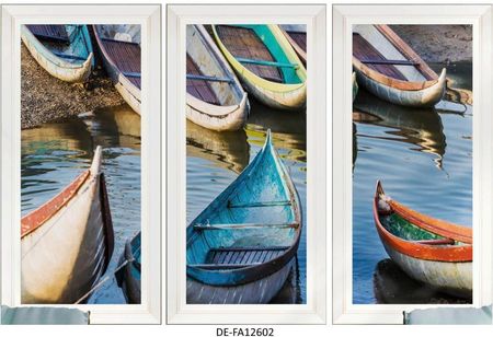 Obraz Fishing Boats Tryptich 120X80Cm