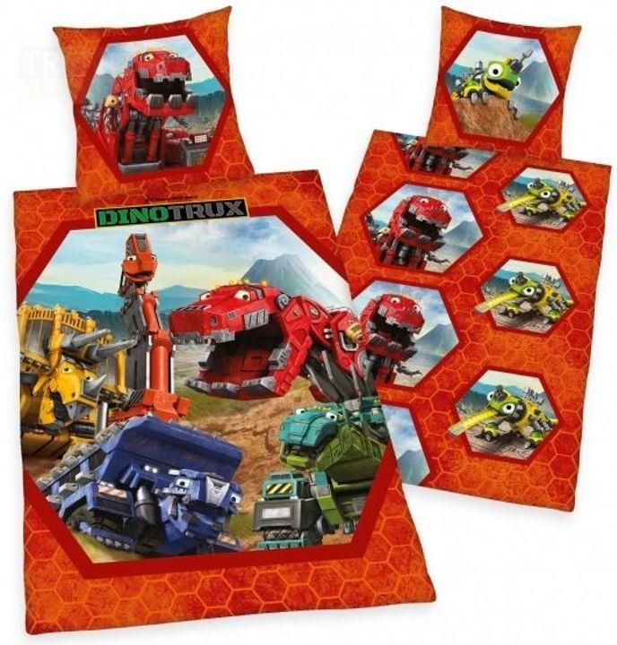 świat Bajek Koparka Lego Dino Klocki Dinozaury Pościel 140x200