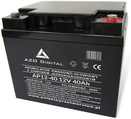 Azo Digital Akumulator Vrla Agm Bezobsługowy Ap12-40 12V 40Ah (azo00d1152)