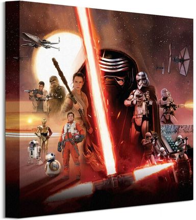 Star Wars Przebudzenie Mocy Miecz Świetlny - Obraz na płótnie 30x30 cm WDC91381