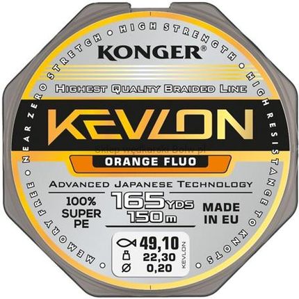 Konger Plecionka Kevlon Orange Fluo X4 0,16/150 (250153016)