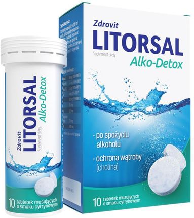 ZDROVIT Litorsal Alko Detox 10 tabletek musujących o smaku cytrynowym