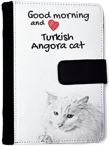 Artdogshop Angora Turecka Notatnik Z Ekoskóry Z Wizerunkiem Kota