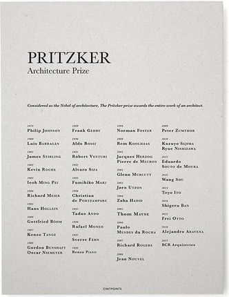 Cinqpoints Plakat Pritzker Prize (AFFPRI01)