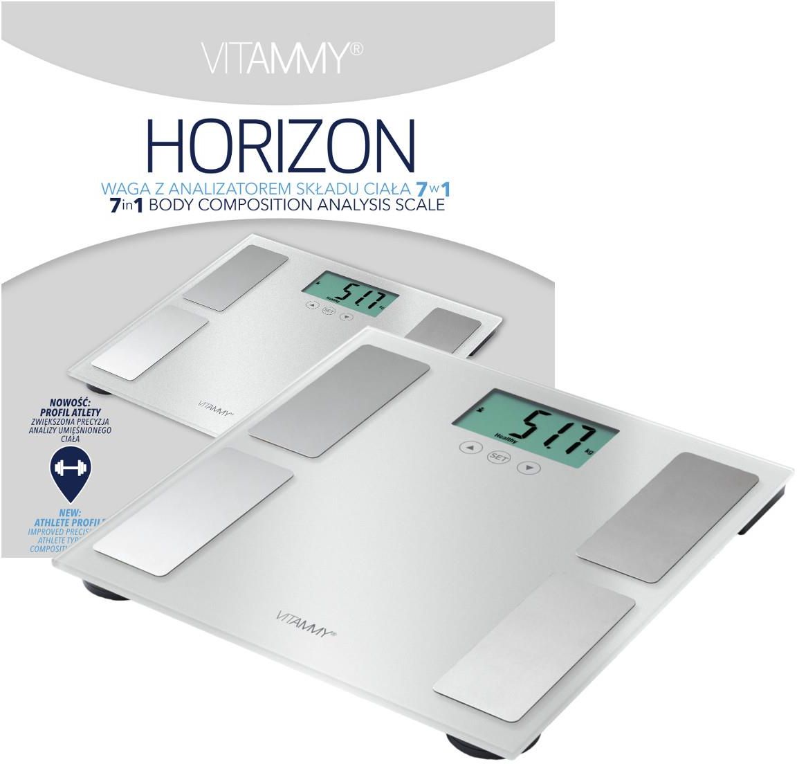 Весы body composition. Коробка Horizon, серебристая. VITAMMY Light 28570. Весы электронные купить в Егорьевске Московской области.