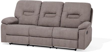 Beliani Sofa rozkładana dla 3 osób tapicerowana nowoczesna grube siedzisko beżowoszara Bergen - zdjęcie 5