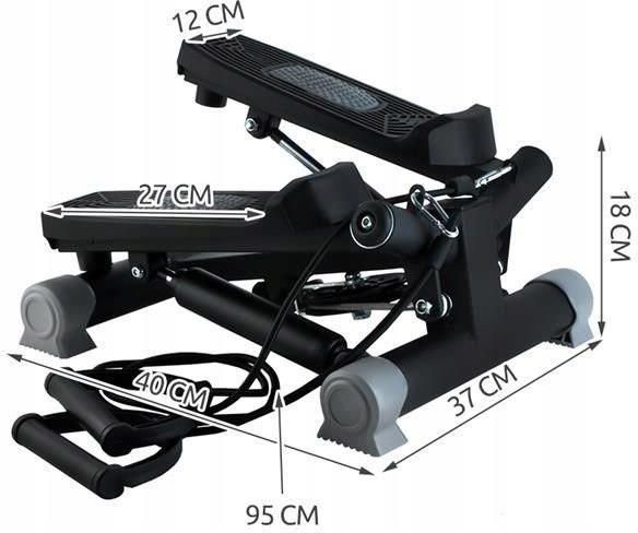 Malatec Stepper Steper Skrętny Linki Licznik Lcd Regulacja - zdjęcie 3 Malatec Stepper Steper Skrętny Linki Licznik Lcd Regulacja