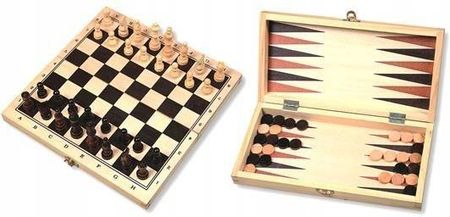 Zestaw Szachy Backgammon Drewniane Klasyczna 