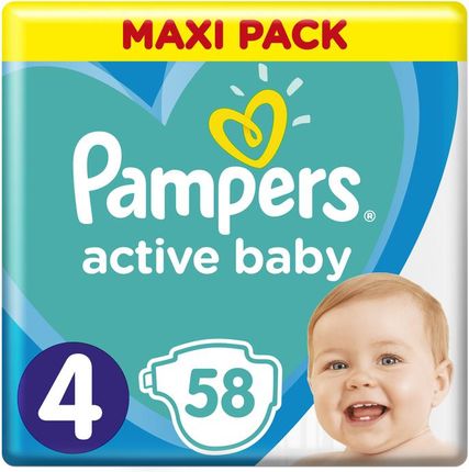 Pampers Pieluchy Active Baby rozmiar 4, 58 pieluszek