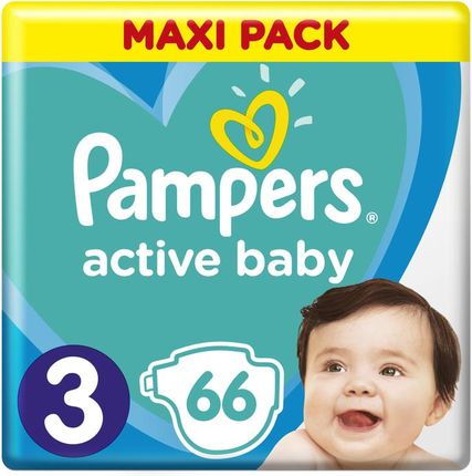 Pampers Active Baby Rozmiar 3, 66Szt.