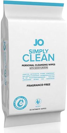 jo Chusteczki do higieny intymnej System Wipes Clean Fragrance Free Bezzapachowe 30szt