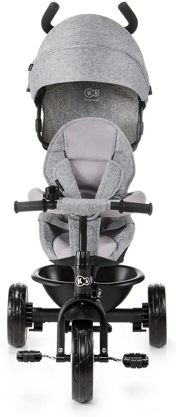 Kinderkraft Rowerek trójkołowy ASTON szary - zdjęcie 3 Kinderkraft Rowerek trójkołowy ASTON szary