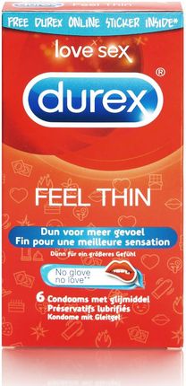 Durex Emoji Feel Thin prezerwatywy ultracienkie 6 sztuk
