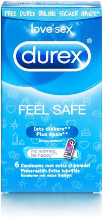 Durex Emoji Feel Safe prezerwatywy nawilżane 6 szt.