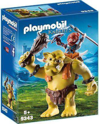 Playmobil 9343 Giant Troll With Dwarf Backpack