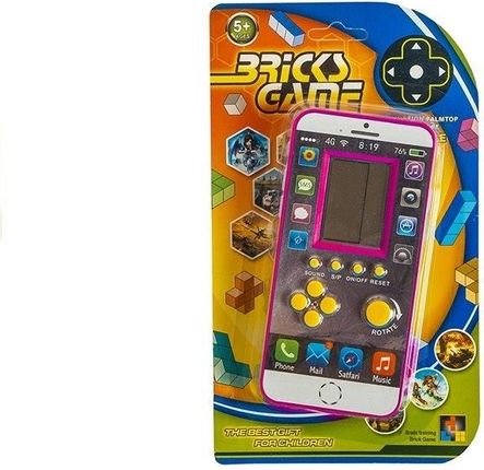 Lean Toys Elektroniczna Tetris Komórka Różowa 3301