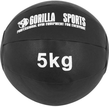 Gorilla Sports Piłka Lekarska Czarna 5Kg
