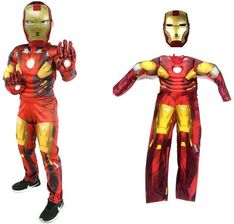 Strój Iron Man + Świecąca Maska Avengers K-Ir01 - najlepsze Stroje karnawałowe