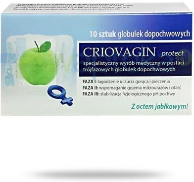 Criovagin Protect globulki dopochwowe z octem jabłkowym 10 szt