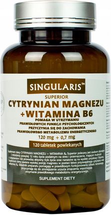 SINGULARIS Superior Cytrynian magnezu + Witamina B6 120 tabl