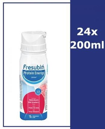 FRESUBIN PROTEIN ENERGY DRINK O smaku poziomkowym 24x200ml