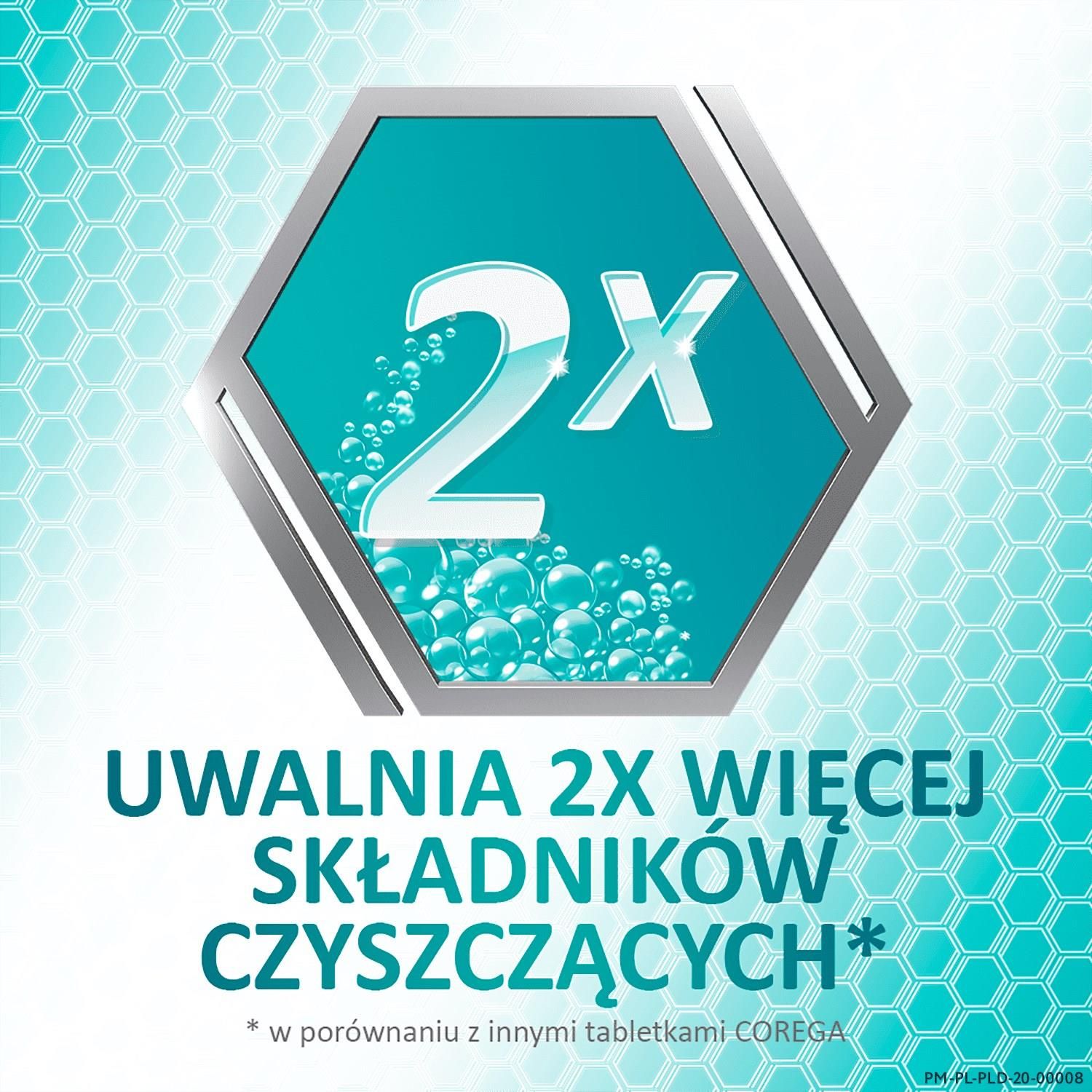 Corega Podwójna Siła Tabletki czyszczące do protez zębowych 36 szt.