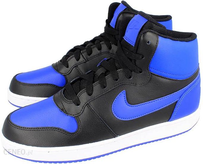 Покажи кроссовки nike. Nike Embernon Mid. Nike Ebernon Mid черно синее. Aq1773-001 Black Blue. Кроссовки найк черно голубые.