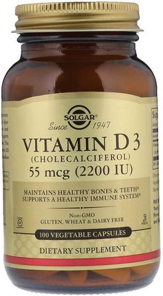 Solgar Natural Vitamin D3 55mcg 2,200IU 100 kaps