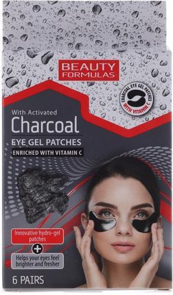Beauty Formulas Charcoal Żelowe Płatki pod oczy z aktywnym węglem 6szt