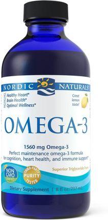 Nordic Naturals Kwasy Omega 1560mg O Smaku Cytrynowym 237ml