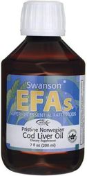 Swanson Tran Olej Z Wątroby Dorsza Pristine Norwegian Cod Liver Oil 200ml