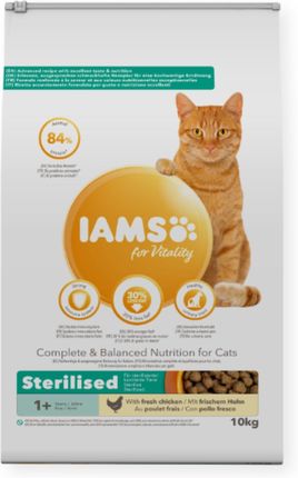 IAMS for Vitality Sterilised Adult/Senior Fresh Chicken 10kg