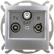 Zdjęcie Ospel Gniazdo ścienne IMPRESJA MODUŁ RTV -SAT srebro [GPAYSM18] - Wasilków