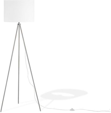 Beliani Nowoczesna lampa stojąca podłogowa trójnóg 148 cm biało-srebrna Vistula