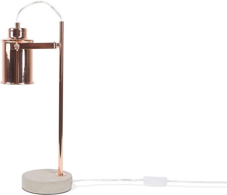 Beliani Industrialna lampa stołowa metalowa 37 cm regulowany klosz miedziana Mundaka