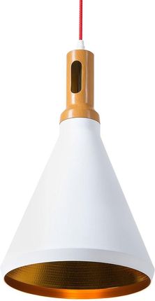 Beliani Nowoczesna sufitowa lampa wisząca metalowa biało-złota industrialna Mackenzie