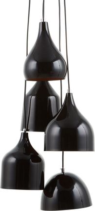 Beliani Nowoczesna lampa wisząca sufitowa żyrandol metalowa 5 kloszy czarna Savio