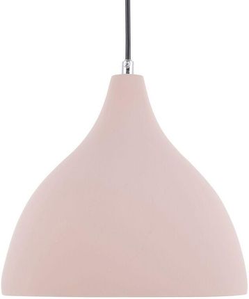Beliani Lampa sufitowa wisząca gipsowa różowa 1 klosz okrągły dzwon minimalistyczna Lambro