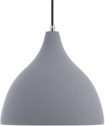 Beliani Lampa sufitowa wisząca gipsowa szara 1 klosz okrągły dzwon minimalistyczna Lambro
