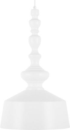Beliani Lampa wisząca biała glam metalowa dekoracyjna matowa Driva