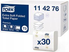 Zdjęcie Tork Papier Toaletowy W Składce 2W Premium Biały Ekstra Miękki 7560Szt (114276) - Ścinawa