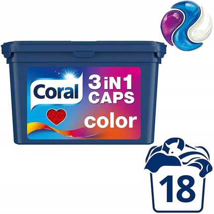 Unilever Coral Optimal Color 3 W 1 Kapsułki 18 Szt 486 G