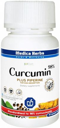 Medica Herbs Curcumin 98% Plus Piperyna 30 Kaps