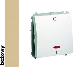 Simon Wyłącznik ścienny Basic dwubiegunowy z podśw. (moduł), BMW2L.01/12 beżowy