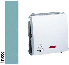Simon Wyłącznik ścienny Basic dzwonek z podśw. (moduł), BMD1L.01/21 inox