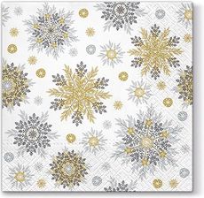 Zdjęcie Paw Serwetki Papierowe Świąteczne Snowflakes Białe 20Szt - Mielec